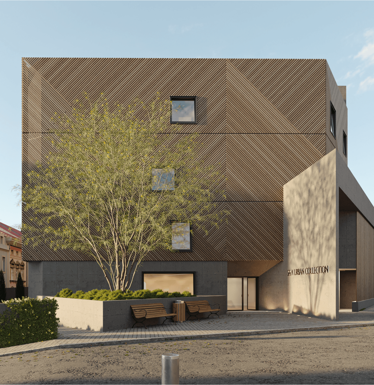 Modern apartment building in Lisbon